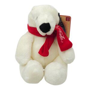 Coca Cola Polar Bear 6" Sitting Scarf Stuffed Animal Toy Plush Boyds Collection
